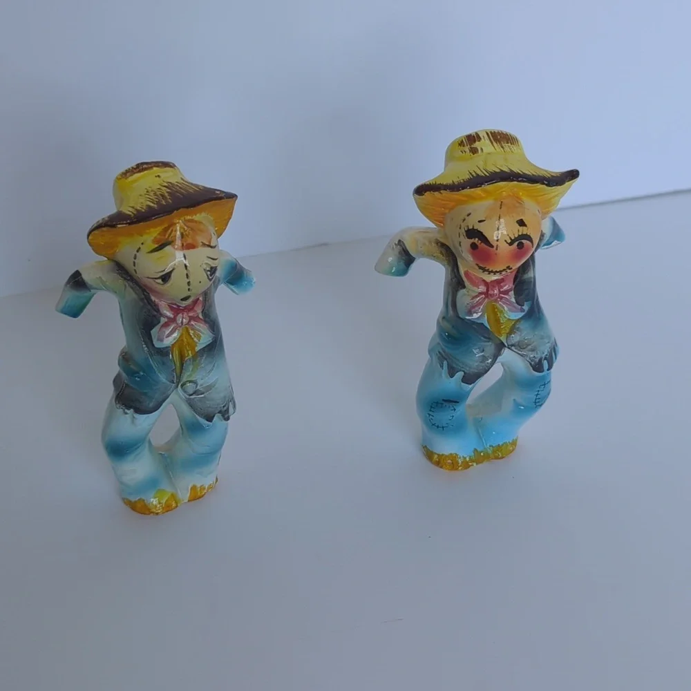 Vintage scarecrow salt and pepper shakers anthropomorphic by Holt Howard Japan